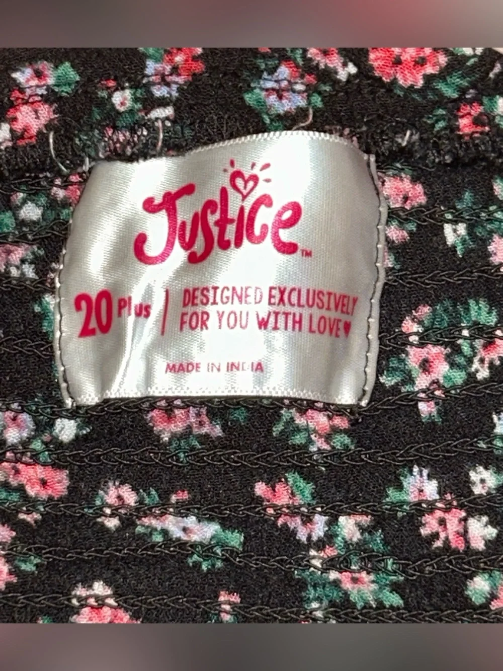 Justice smocked black